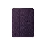 iPad Air 5 (2022) Uyumlu Renkli Karbon Trifolding Kalem Bölmeli Tablet Kılıfı - Mor
