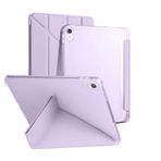 iPad Air 5. Nesil / 4. Nesil 10,9 İnç İle Uyumlu Kalemlikli, Uyku Modlu, Mıknatıslı, Üçgen Standlı, Darbeye Dayanıklı Kaplama Akıllı Kılıf (Lila, iPad Air 5. Nesil / 4. Nesil Uyumlu 10,9 İnç)