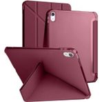 iPad Air 5. Nesil / 4. Nesil 10,9 İnç İle Uyumlu Kalemlikli, Uyku Modlu, Mıknatıslı, Üçgen Standlı, Darbeye Dayanıklı Kaplama Akıllı Kılıf (Mürdüm, iPad Air 5. Nesil / 4. Nesil Uyumlu 10,9 İnç)