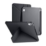 iPad Air 5. Nesil / 4. Nesil 10,9 İnç İle Uyumlu Kalemlikli, Uyku Modlu, Mıknatıslı, Üçgen Standlı, Darbeye Dayanıklı Kaplama Akıllı Kılıf (Siyah, iPad Air 5. Nesil / 4. Nesil Uyumlu 10,9 İnç)