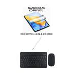 İpad Mini 2 Uyumlu Ekran Koruyucu Klavye Mouse Set Siyah