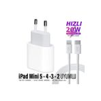 İpad Mini 5 Mini 4 Mini 3 - 2 Tablet Uyumlu 20W Hızlı Şarj Aleti Adaptörü 20W Ligtning Şarj Kablosu