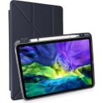 iPad Pro 11 (2024) Kılıf Kalemlikli Mars Tablet Kılıfı - LACIVERT-(5796)
