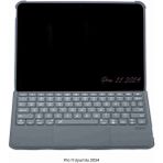 iPad Pro 11 2024 Uyumlu Katanya 360° Manyetik Standlı Ledli Touchpadli Klavyeli Tablet Kılıfı - Siyah