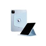 iPad Pro 11 inç 2024 M4 Çipli 360 Derece Dönebilen Standlı Pino iPad Tablet ile Uyumlu Kılıfı Mavi