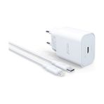iPad Pro 12.9" 1, 2, 3, 4 ve 5. Nesil Uyumlu Şarj Aleti/cihazı Seti 20W Lightning - Beyaz