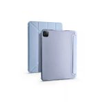 Ipad Pro 12.9 Inç 5. ve 6. Nesil 2021 / 2022 M2 Çip Uyumlu Kalem Bölmeli Standlı Silikon Kılıf - Mavi