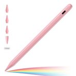 iPad(2018-2024) için Stylus Kalem,iPad Pro 11/13 inç M4, Air 11/13 inç M2, 10/9/8/7/6,Air 5/4/3,Pro 11/12.9",Mini 6/5 için Eğim Sensörlü Avuç İçi Reddi Aktif Stylus Kalem