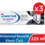İpana 225 ml 75 ml x 3 3D White Luxe Charcoal Diş Macunu