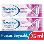 İpana 2x75 ml 3 Boyutlu Beyazlık Luxe Glamorous Shine Muhteşem Parlaklık Diş Macunu