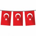 İpe Dizili 30*45 cm Türk Bayrağı 50 metre