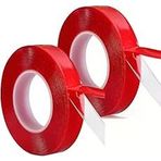 Ipechstore 2 Adet Çift Taraflı Bant Silikon, Yapışkanlı Şeffaf Bant, Güçlü Tutuş, Çift Taraflı Süper Güçlü Akrilik Montaj Bandı, Avantajlı (18Mm X 2 Metre)