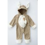 ipek atlas Kız Erkek Bebek Ve Çocuk Peluş Fermuarlı Tavşan Kostüm Tulum