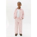 İpek Baby Kız Çocuk Pembe Çiçekli Ceketli Pantalon Takım - 6 - 7 Yaş - 002-Pembe