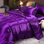 İpek Dut Nevresim Takımı Buz İpek Saten Yatak Çift Kişilik Yatak Cilt dostu Yazlık Çarşaflar 200x230 cm (4 adet)