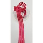 Ipek Hobi Kırmızı Saten Çizgili Şifon Kurdele 2,5cm x 25M (Hilton Kurdele) 3 Adet