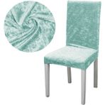 Ipek Kadife Sandalye Kılıfı- Sandalye Örtüsü - 40 x 55 cm - Turkuaz