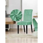 Ipek Kadife Sandalye Kılıfı- Sandalye Örtüsü - 40 x 55 cm - Yeşil