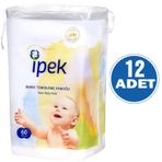 İpek Maxi 60 lı Bebek Temizleme Pamuğu 12 Paket - YENİ AMBALAJ
