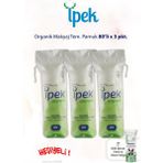 İpek Organik 3 Pkt x 80'li Makyaj Temizleme Pamuğu Beyaz Onarıcı Özellikli Paraben İçermez
