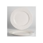 İpek Porselen 6 Kişilik Kabartma Desen Lisa Pasta Tabağı 21cm Krem Rengi