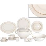 İpek ROSEN-83 83 Parça Cream Altın Yemek Takımı