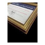 İpek Sanatsal 25x35 Diploma Çerçevesi - Soft Gold Renk - Hakiki Camlı Çerçeve