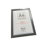 İpek Sanatsal A4 Çerçeve Antrasit Renk - 21X30 Çerçeve - Hakiki Camlı