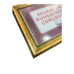 İpek Sanatsal Avukatlık Ruhsatname Çerçevesi Gold Renk - 33X48 - Hakiki Camlı Ruhsat Çerçevesi