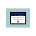 İpek Sanatsal Diploma Çerçevesi - Hakiki Camlı Ürün - 25X35,2 Ebatındaki Belgeler İçin