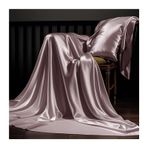 İpek Saten Nevresim Takımı 170x230cm, 230x250cm, 250x250cm - Tek ve Çift Kişilik, Yumuşak Havalı Dokunuş, Lüks Yatak, Soya Pembesi - Konfor ve Stil için Mükemmel