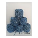 İPEK YÜN İPLİK DÜNYASI Angora Örgü İpi (Mavi) Kelebek İp Karışım 1x100gr