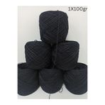 İPEK YÜN İPLİK DÜNYASI Bambu Koton Örgü İpi (Siyah) 100gr