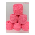 İPEK YÜN İPLİK DÜNYASI Koton Pamuk Örgü İpi Tığlık (Neon Pembe) 100gr