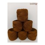 İPEK YÜN İPLİK DÜNYASI Koton Pamuk Örgü İpi Tığlık (Taba/Karamel) 100gr