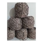 İPEK YÜN İPLİK DÜNYASI Makrome Örgü İpi Pamuk,Polyester (Ekru,Kahve) 100gr