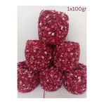 İPEK YÜN İPLİK DÜNYASI Pamuk Akrilik Örgü İpi (Bordo,Kelebek) 100gr