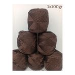 İPEK YÜN İPLİK DÜNYASI Viscon Floş Örgü İpi (Kahverengi) 100gr