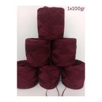 İPEK YÜN İPLİK DÜNYASI Viskon Koton Organik Örgü İpi (Bordo) 100gr