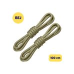 ipekbazaar 100 Cm Bej Mega Shoelace, Bot Ayakkabı Bağcığı Bağı Ipi, Fitilli Dayanıklı Sağlam Bağcık,