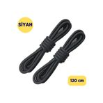 ipekbazaar 120 Cm Siyah Mega Shoelace, Bot Ayakkabı Bağcığı Bağı Ipi, Fitilli Dayanıklı Sağlam Bağcık,