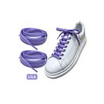 ipekbazaar Exclusice 120 Cm Lila Yassı Spor Ayakkabı Bağcığı, Çift Katmanlı Örgülü Sneakers Bağcık, 1 Çift