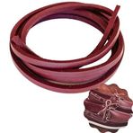 ipekbazaar Gerçek Deri Bağcık 150 cm-1 Adet, Nubuk Timberland Dexter vb. Ayakkabılara Uyumlu Loafer ve Makosen Ayakkabılar için Uygun 3x2 mm Kalınlıkta Hakiki Deri Ayakkabı Bağcığı (Bordo)