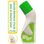 ipekbazaar Leflef Beyaz Ayakkabı Boyası 75 Ml, Kendinden Süngeli Pratik Boya, White Shoe Polish