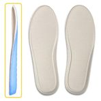 ipekbazaar Memory Foam Ortopedik Ayakkabı Tabanlık, Visco Konfor Rahat Spor Ayakkabı Tabanı, Erkek, Kadın (Gri, 38-39)