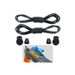 ipekbazaar Siyah Akıllı Bağcık, Pratik Lastikli Ayakkabı Bağcığı, Spor, Çocuk, Klasik Ve Bot Bağcığı, 1 Çift