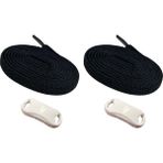 ipekbazaar Takbırak Lastikli Ayakkabı Bağcığı Bağlanmayan Akıllı Pratik Bağcık, Bot, Çocuk, Spor.. Için Uygun - Beyaz - Siyah