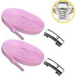 İpekbazaar Takbırak Mıknatıslı Lastikli Ayakkabı Bağcığı, Akıllı Bağcık, Bot, Çocuk, Spor Converse Nike Bağcık - Pembe