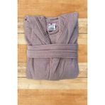 İpekçe Home %100 Pamuk Kadife Kapüşonlu 10-12 Yaş Unisex Çocuk Bornozu - Pudra