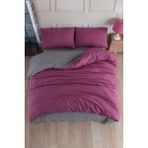 Ipekçe Home Daily Plain 3 Parça Kutulu Tek Kişilik Nevresim Takımı - Mürdüm - 160 x 220 cm